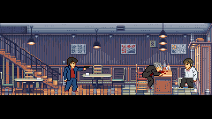 海外産ドット絵ヤクザADV『消えゆく真昼（Fading Afternoon）』は5月リリース予定