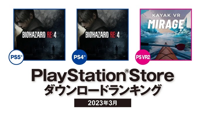 400万本突破の名作リメイク『バイオ RE:4』PS5/PS4で第1位―PS Store3月のDLランキング