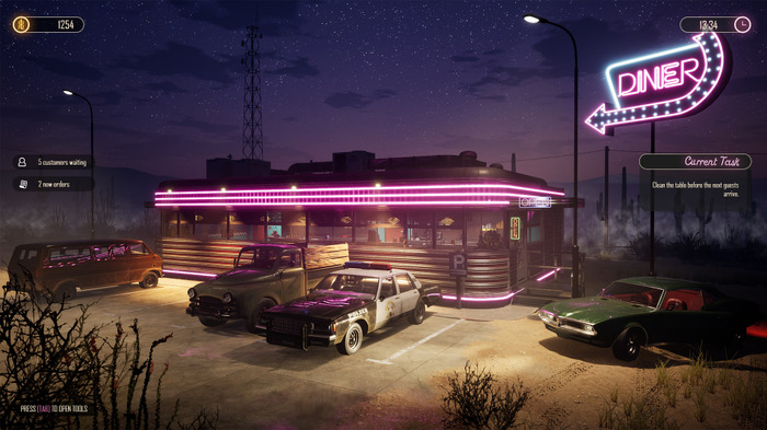 高速道路沿いのダイナーを経営する新作シム『Road Diner Simulator』ティーザー映像！