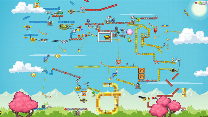 ピタゴラ装置的パズルゲーム『Contraption Maker』が早期アクセスを終了し正式リリース