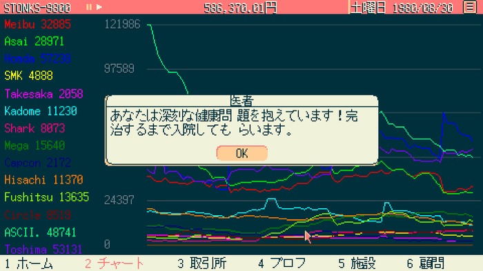 『STONKS-9800: Stock Market Simulator』は株価の変動で一喜一憂しつつ、数あるミニゲームも面白い株式市場シム―株取引で目指せ億万長者！【プレイレポ】