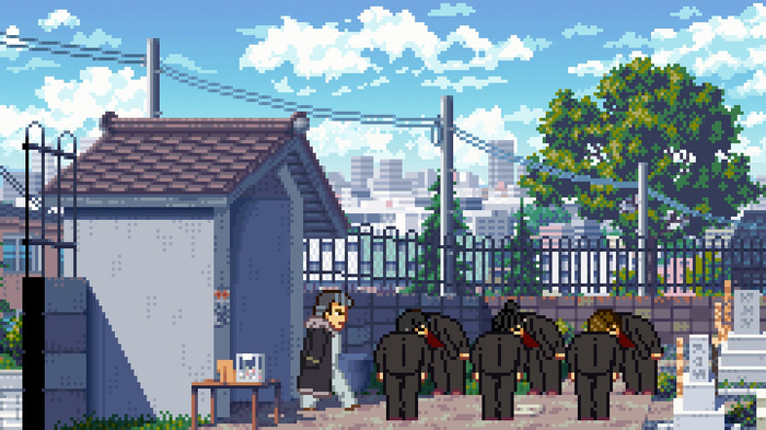 出所した中年ヤクザとして生きる哀愁ドット絵アクションADV『Fading Afternoon』配信日決定！