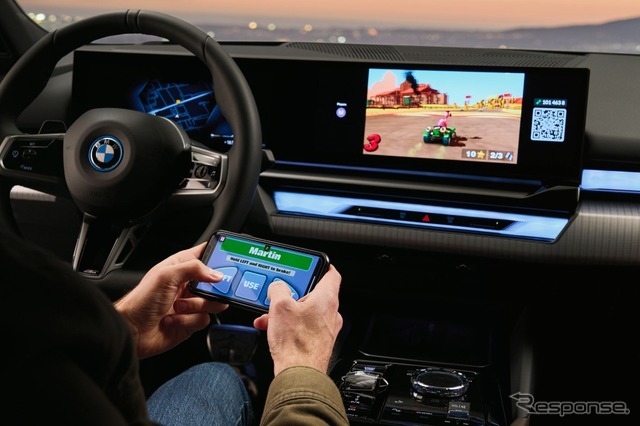 BMW の車内で可能になる「AirConsole」によるゲーム体験（写真は 5シリーズ 新型）