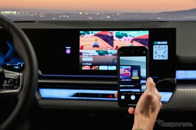 BMW の車内で可能になる「AirConsole」によるゲーム体験（写真は 5シリーズ 新型）