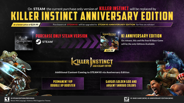 全プラットフォームで基本プレイ無料化へ『Killer Instinct』10周年記念アップデートの一部詳細が発表