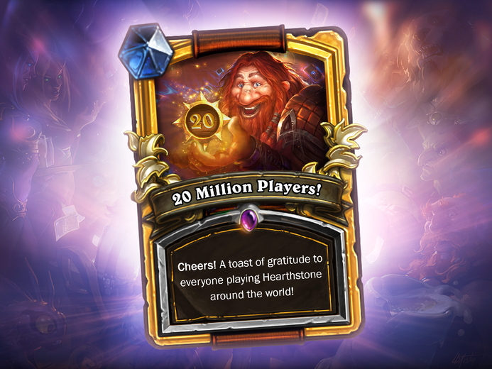 Blizzard Entertainmentの新作カードゲーム『Hearthstone』のプレイヤー数が2000万人を突破