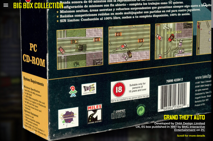 懐かしのPCゲームのパッケージ版を3Dで閲覧できるサイト「Big Box Collection」