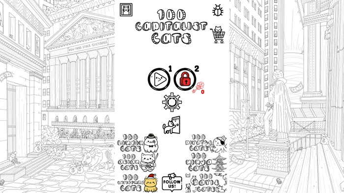 “圧倒的に好評”ウォール街でかわいいネコ探し『100 Capitalist Cats』Steamで無料リリース―思わずムキになる「スピードランモード」も