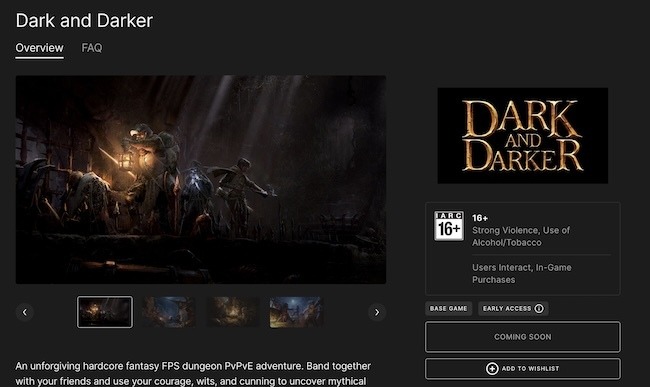 Steamストア削除から1年…『Dark and Darker』Epic Gamesストアに登場―洗練された製品を届けるための大きな準備段階