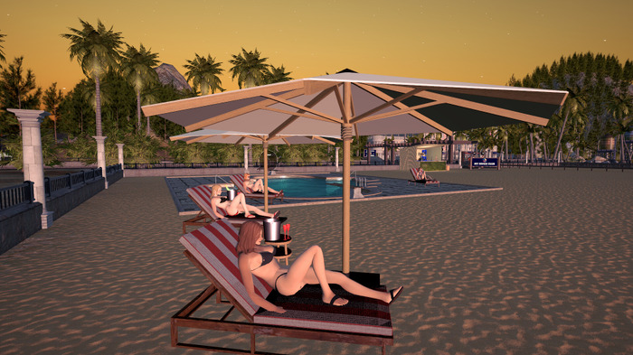 ビーチリゾート経営SLG『Beach Club Simulator 2024』Steam早期アクセスでリリース―ビーチ開発や宝探し、デートにサメ退治と島での生活は大忙し！