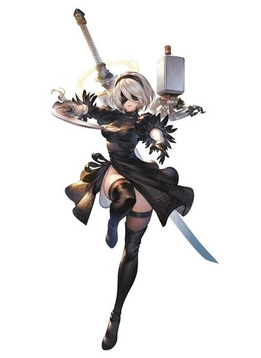 感情豊かアンドロイド…！『グラブルVS ライジング』「2B」の設定画が公開―怒り顔やここでしか見れない“安らぎ”顔もお披露目