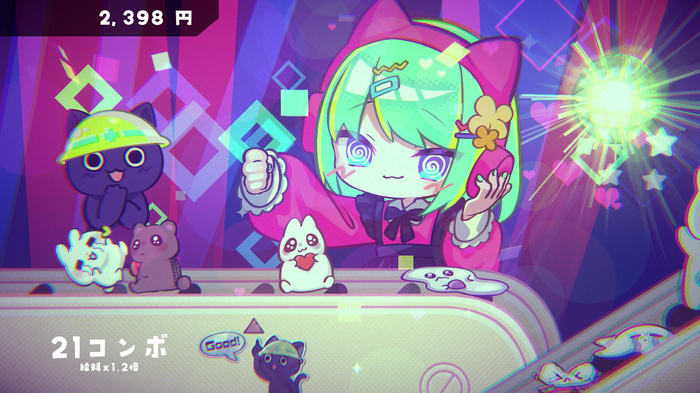 話題の限界労働ガールリズムゲー『キメキャワ♥限界ビートちゃん!!』Steam版が配信決定!追加要素や開発エピソードなどいろいろ訊いてみた【東京ゲームダンジョン5】