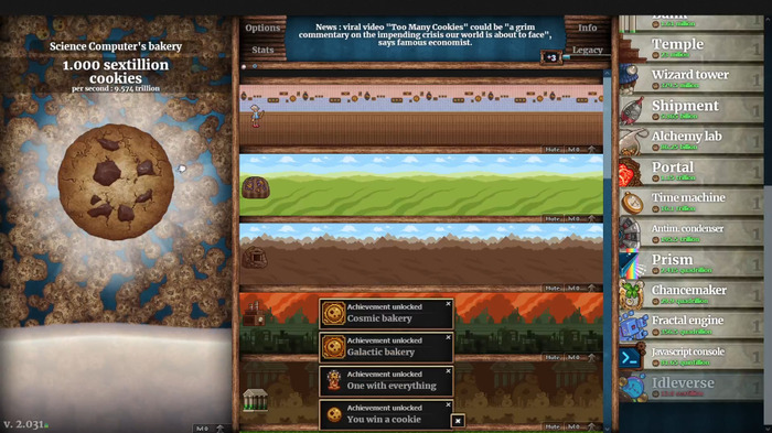 【過去最安値】クッキー作りまくりゲーム『Cookie Clicker』Steam版が65％オフセールで182円！本物のクッキーと同程度…？