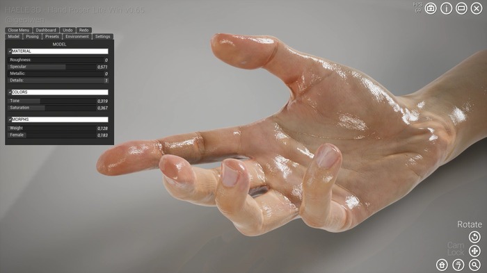 「手」に特化したポーザーソフト『HAELE 3D - Hand Poser Lite』正式リリース！