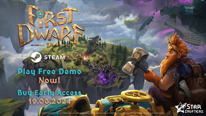 ドワーフオープンワールドサバイバルARPG『First Dwarf』Steamでデモ版公開―メカに乗って走り回るゲームプレイトレイラーも【The Future Games Show速報】