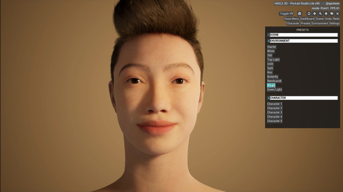 「足」と「手」に続き今度は「顔」だ！ デッサンリファレンスツール新作『HAELE 3D - Portrait Studio Lite』Steamデモ版公開