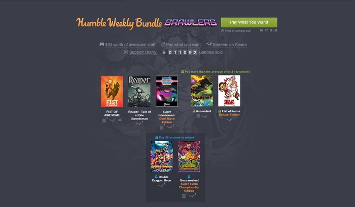 Humble Bundleで横スクロールアクション中心のバンドルが登場、目玉は『Guacamelee!』