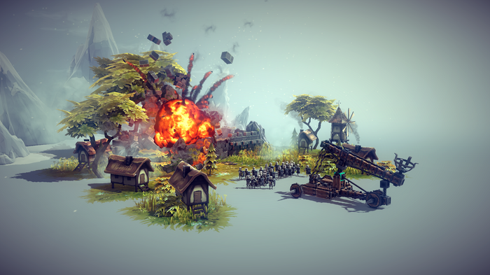 攻城兵器構築ゲーム『Besiege』がSteam Greenlightに登場 ― 建物を破壊し敵を一掃！