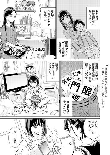 【UPDATE】【漫画】『恋ヶ窪姉妹のゲーム日記』第1話・前編