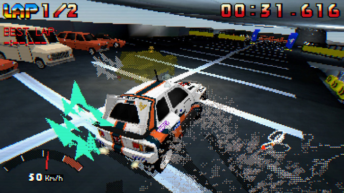 立体駐車場を爆走するセガサターン風ラリーゲーム『Parking Garage Rally Circuit』配信開始！