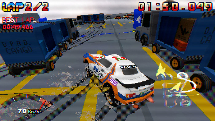 立体駐車場を爆走するセガサターン風ラリーゲーム『Parking Garage Rally Circuit』配信開始！