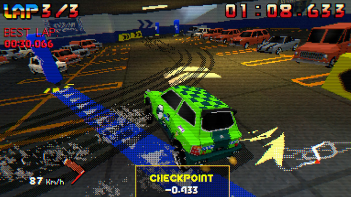 立体駐車場を爆走するセガサターン風ラリーゲーム『Parking Garage Rally Circuit』配信開始！