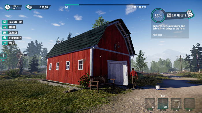 一人称視点の農場再建シム『Farm Renovator』デモ版配信！草刈りから屋根の張替え、農具の修理まで仕事は盛りだくさん