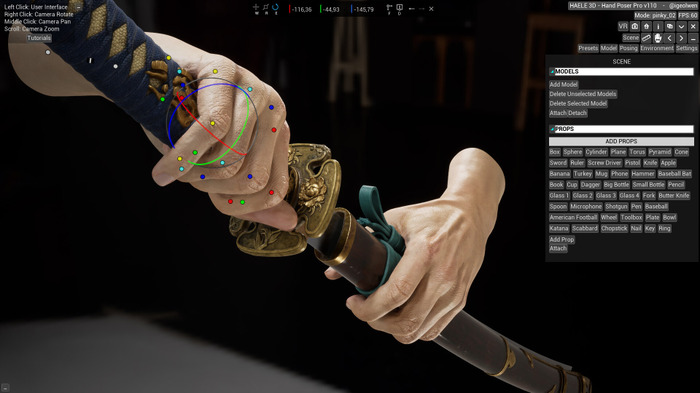 「手」に特化したポーザーソフト高機能版『HAELE 3D - Hand Poses Pro』のデモが公開！