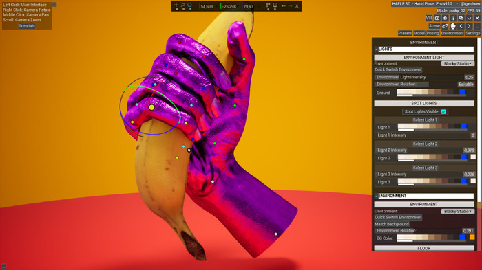 「手」に特化したポーザーソフト高機能版『HAELE 3D - Hand Poses Pro』のデモが公開！