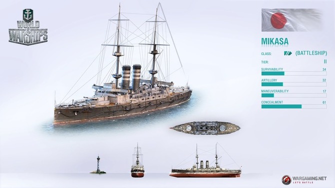 World Of Warships に戦艦三笠がプレミアム艦として参戦 国内に唯一現存する戦艦 Game Spark 国内 海外ゲーム情報サイト