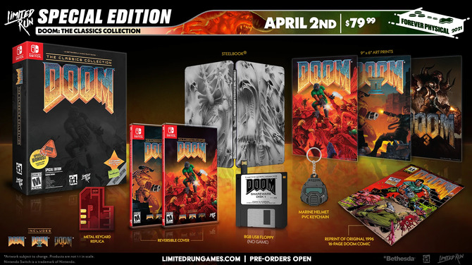 Doom 初期3作収録のスイッチ Ps4パッケージ版が近日予約開始 豪華特典付きコレクターズ版も Game Spark 国内 海外ゲーム情報サイト